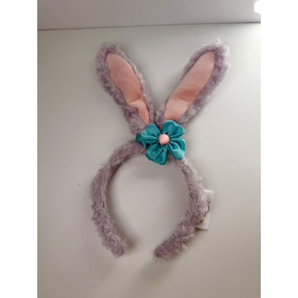 Disney StellaLou Bunny Ear Headband Purple Teal Bow Like New
